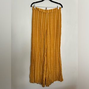 Dazz Wide Leg Flowy Yellow Pants